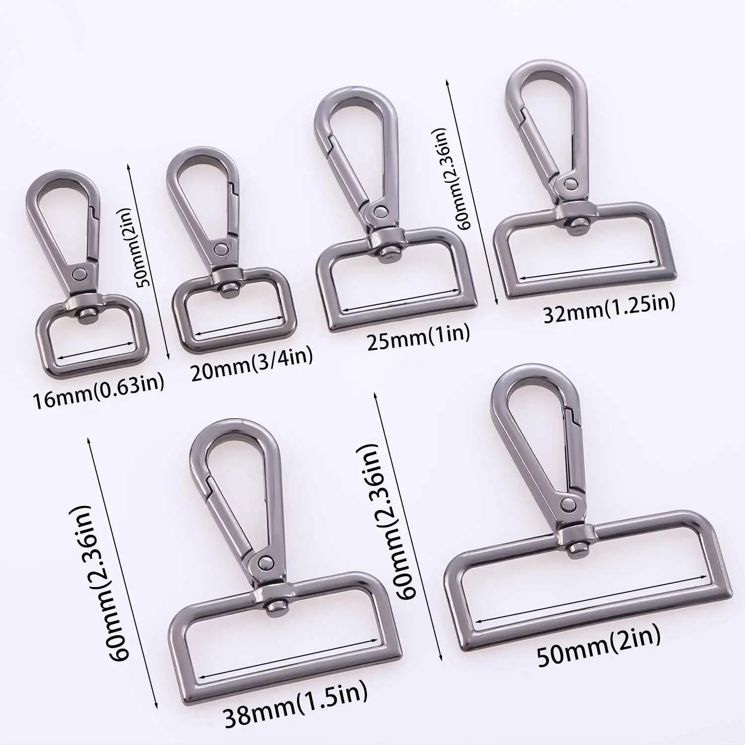 خطافات معدنية دوارة ، مشبك حبل جراد البحر للحزام ، بوابة دفع ، مشغولات يدوية ذاتية الصنع ، مجوهرات سلاسل مفاتيح ، محفظة ، صناعة حقائب ، 5 * #5