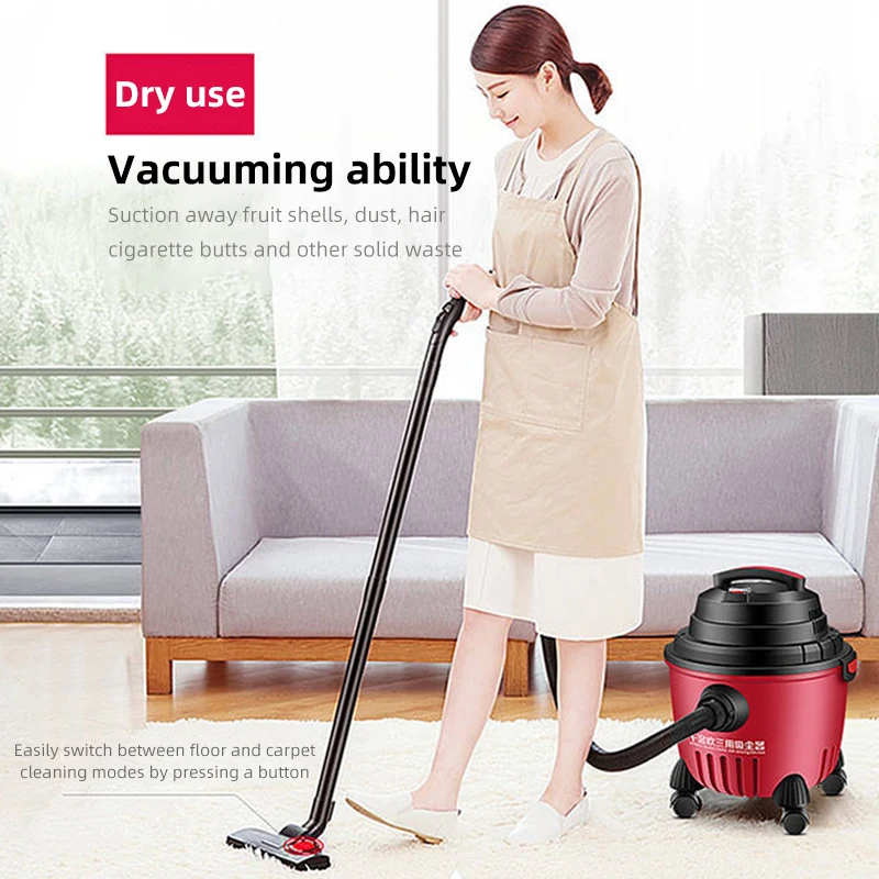 Multifunctional Vacuum Cleaner Handheld Bucket Vacuum Cleaner Dust Collector Strong Suction Wet And Dry Blowing Three-Purpose Va