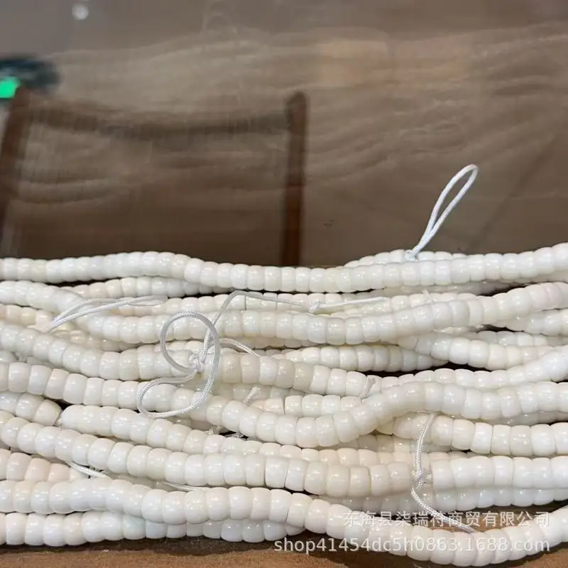 Natural White Jade Bodhi Horse Hoof Beads, 9Mm, Bracelets, Stringing, And Accessories