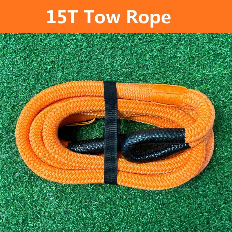 12T Kinetic Recovery Rope 22MM 9M Heavy Duty Kinetic Tow Rope for Offroad Car Jeep SUV UTV ATV Outdoor Cross-Country Rescue