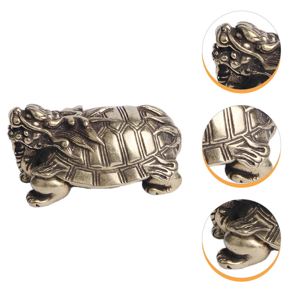 

2Pcs Tea nament Hollow Dragon Exquisite Tea nament Tortoise Decorative Household Supply for Living Room Office Christmas Gift