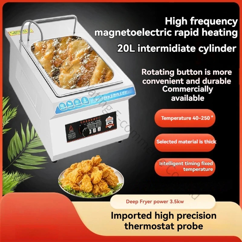 Commercial Electric Fryer Timed Automatic Lift Fryer Desktop Fried Chicken Fried Skewers French Fries Snack Electric Fryer
