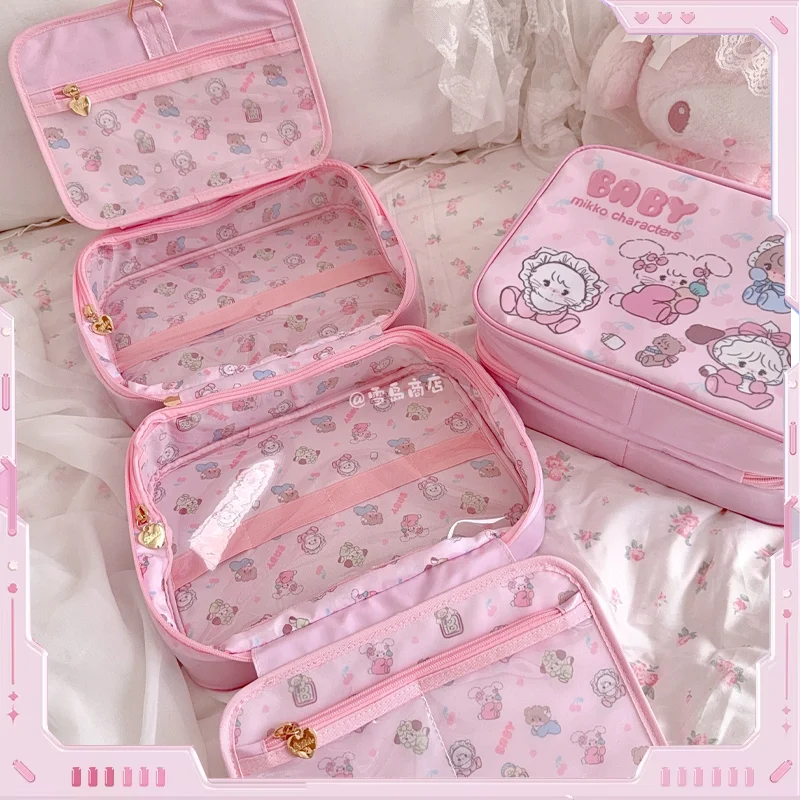 

Kawaii Mikko Storage Bag Genuine Mikko High Quality Large Capacity Portable Makeup Bag Waterproof Storage Bag Decor Girls Gifts