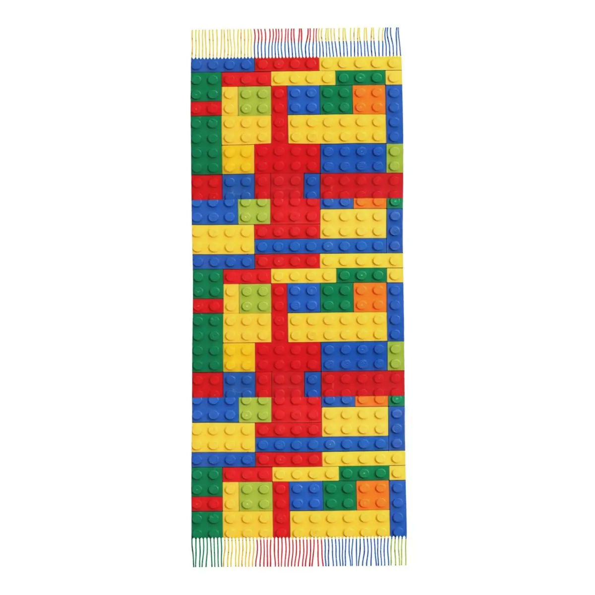 Colorful Bricks Design Scarf Tassel Scarves Women Soft Warm Shawls and Wraps Large Fall Winter Shawl Wrap