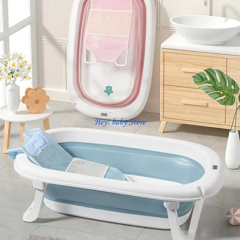 Q1FE Comfortable Bath Net for Toddler Newborns Baby Bath Support Net Shower Bath Tub Support Infant Safety Bath Pad