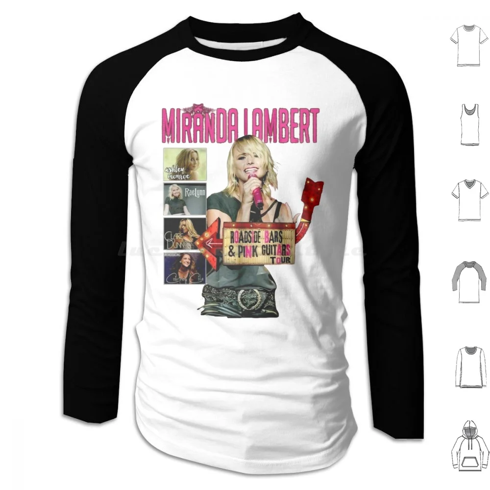 Miranda Lambert Roadside Bar _ Pink Guitars Tour 2019 Hoodie cotton Long Sleeve Miranda Lambert Country Country Music