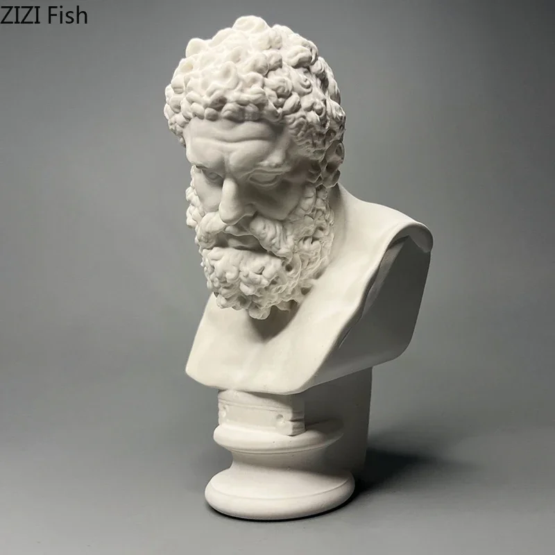 Roman Mythology Hercules Plaster Statue Desk Decoration Ornaments Characters Sculpture Sketching Practice Teaching Coloring Tool