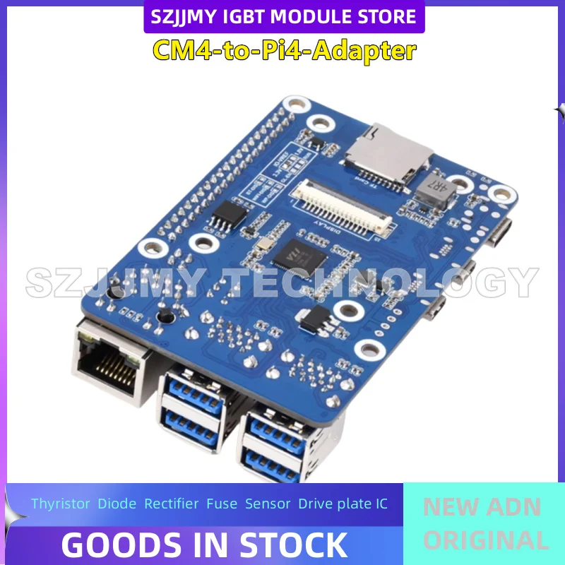 

Raspberry Pi CM4 to Pi4B 4-channel USB 3.0/RJ45 Gigabit Ethernet port/PoE 8/16/32GB optional NEW ORIGINAL IN STOCK