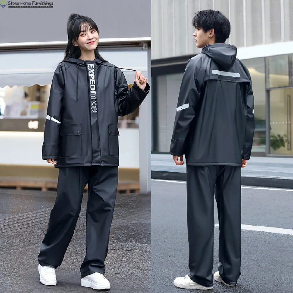 

Rain Pants Set Jacket Integrated Cycling Raincoat Women'S Raincoat Raincoat Men Waterproof Takeaway Waterproof Motorcycle Set