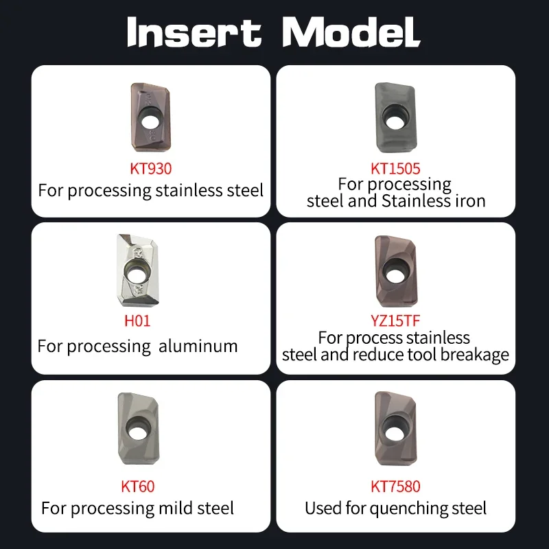 BAP300R  BAP400R CNC Flute Face Square Shoulder Right Angle Plane End Milling Cutter APMT1604 APMT1135PDER Carbide Inserts