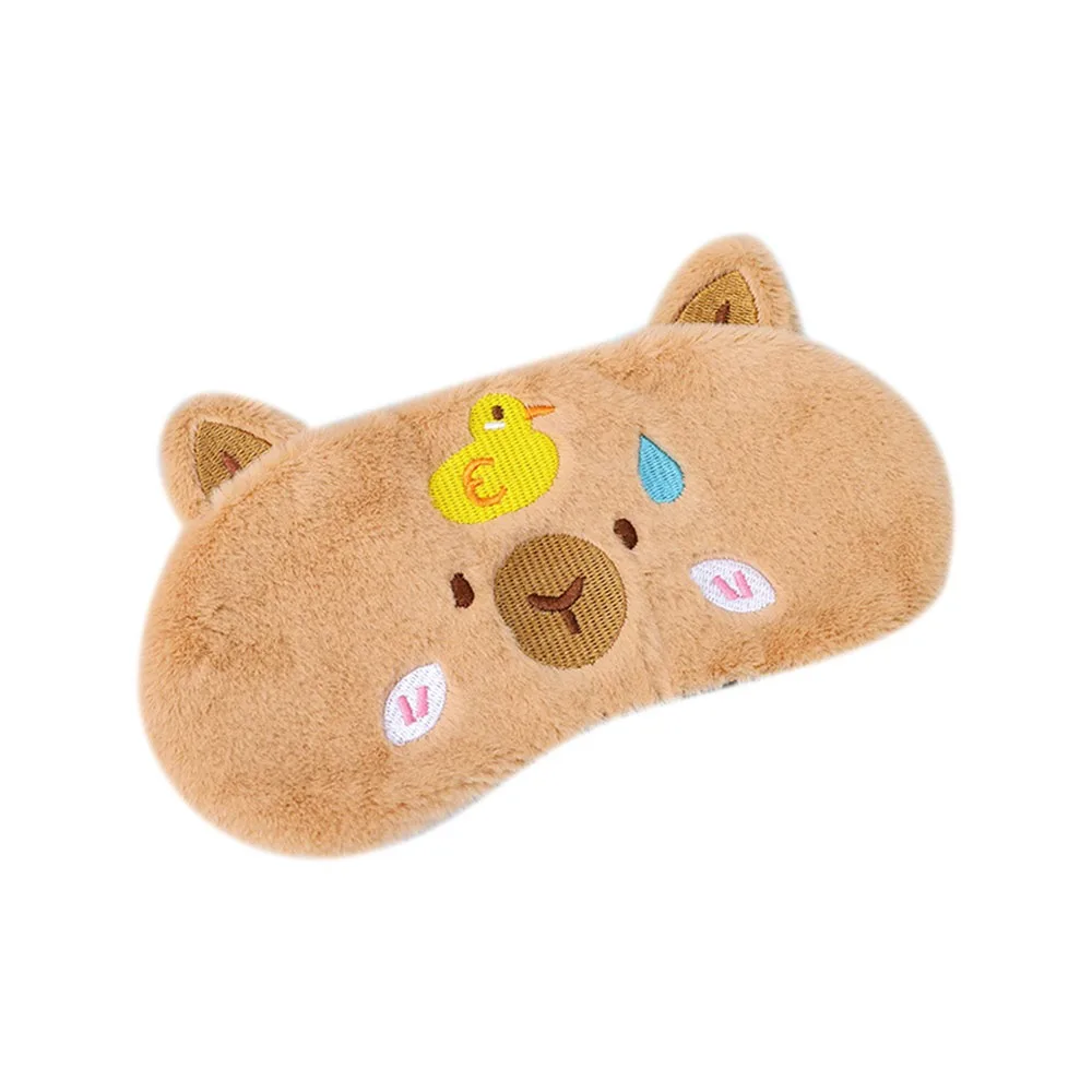 

New Capybara Sleep Eye Mask Soft Cartoon Eye Mask Relaxing Blindfold Girls Women Home Travel