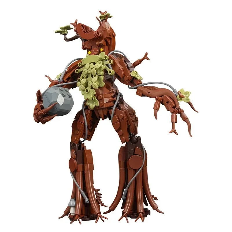 Ancient Tree Shepherd MOC Building Blocks, Fantasy Ent with Movable Legs, Middle-earth Inspired DIY for Collectors