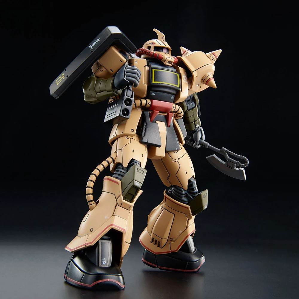 [En stock] Original Bandai HG Gundam The Origin MS-06D Zaku Desert Type 1/144 PB montaje exclusivo Robot modelo Juguetes