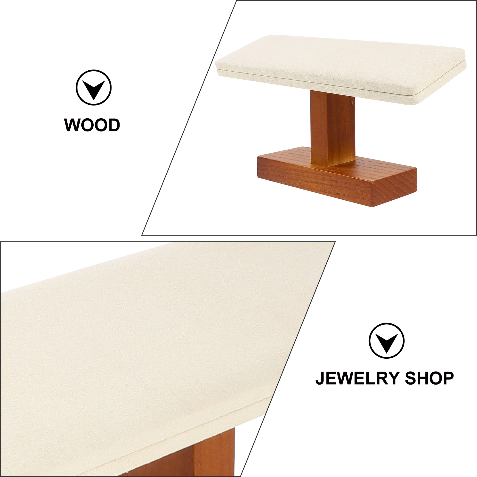 Jewelry Display Stand Organizer Bracelet Bangle Watch Rack Wooden Necklace Storage