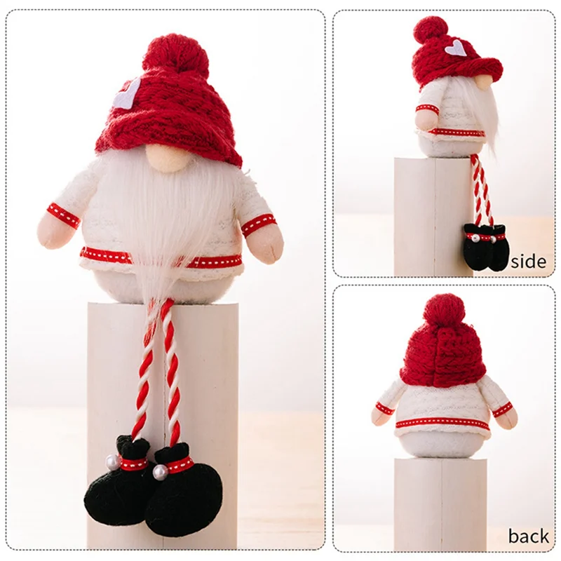 A59E-Kerst Faceless Gnome Pluche Pop Santa Gnome Rudolph Pop Hanger Lange Benen Gnome Elf Pop Kerst Kerst Decor Gift