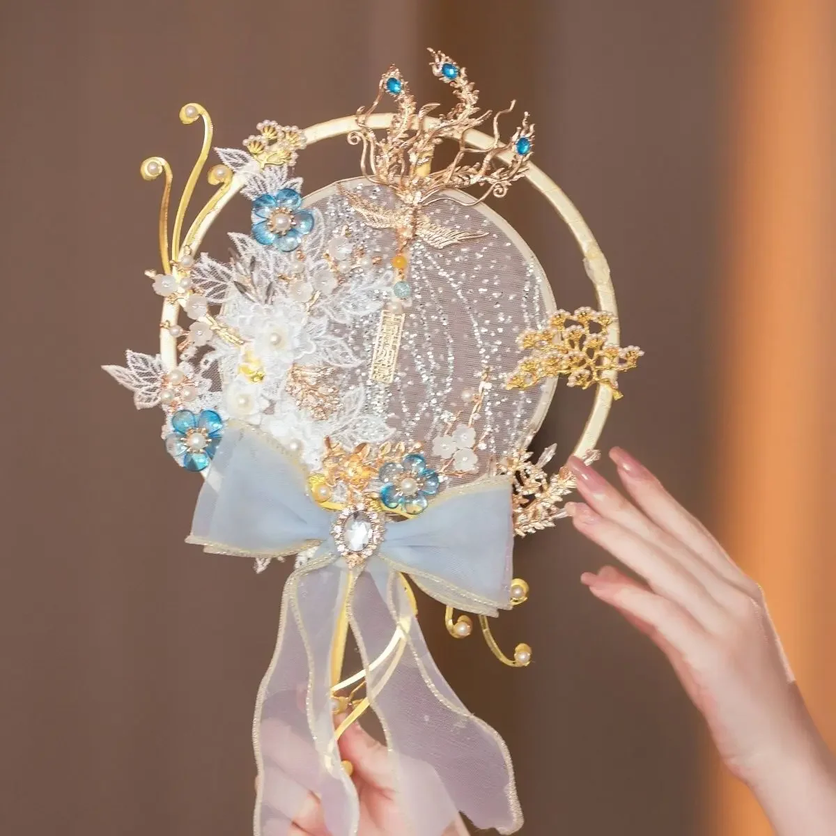 

Best Friend Wedding Gift Wedding Group High End Luxury Chinese Group Show He Clothing Bridal Nuptial Fan Wedding Fan