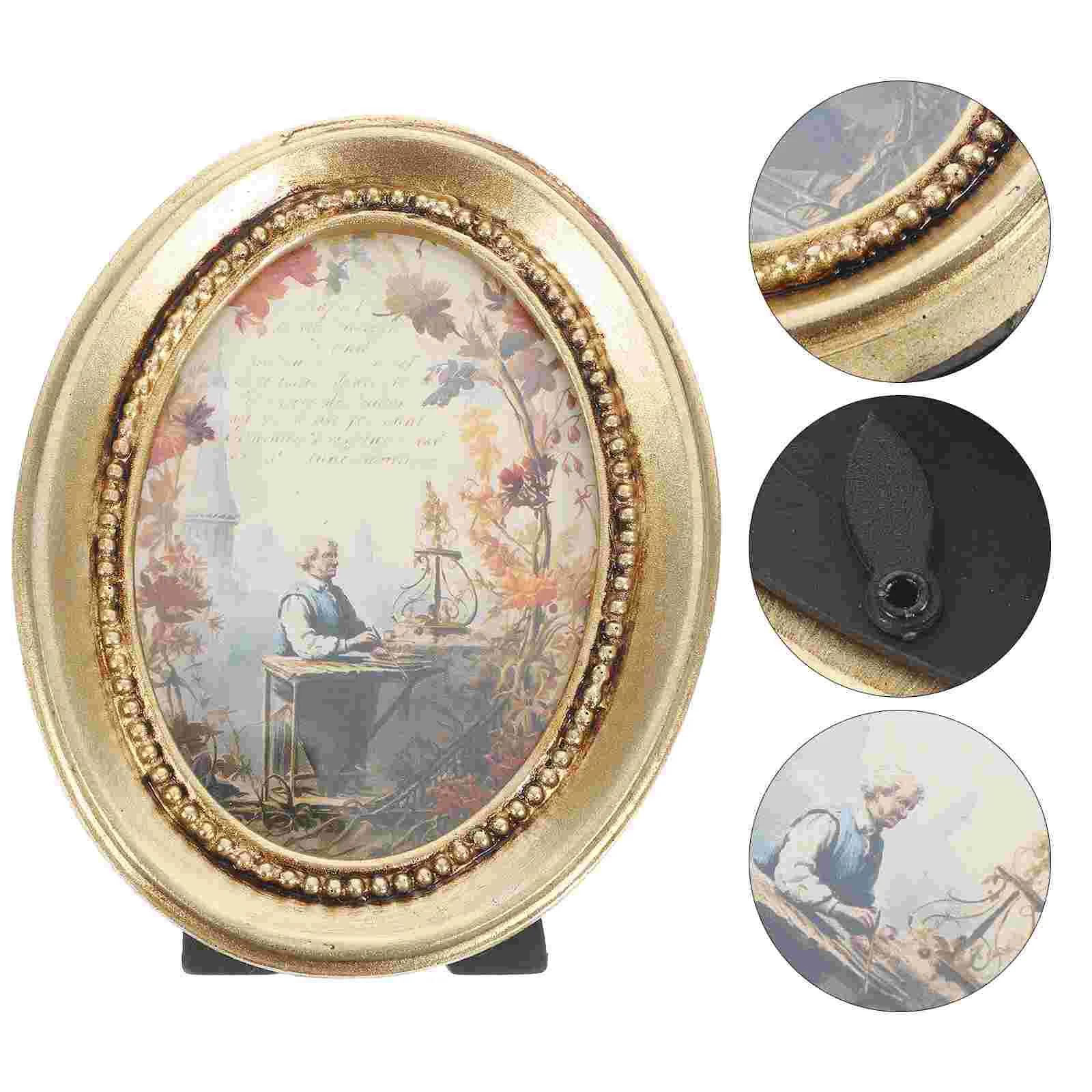 

Retro Background Wall Decoration Vintage Desk Picture Frame Hanging Resin Photo Frames