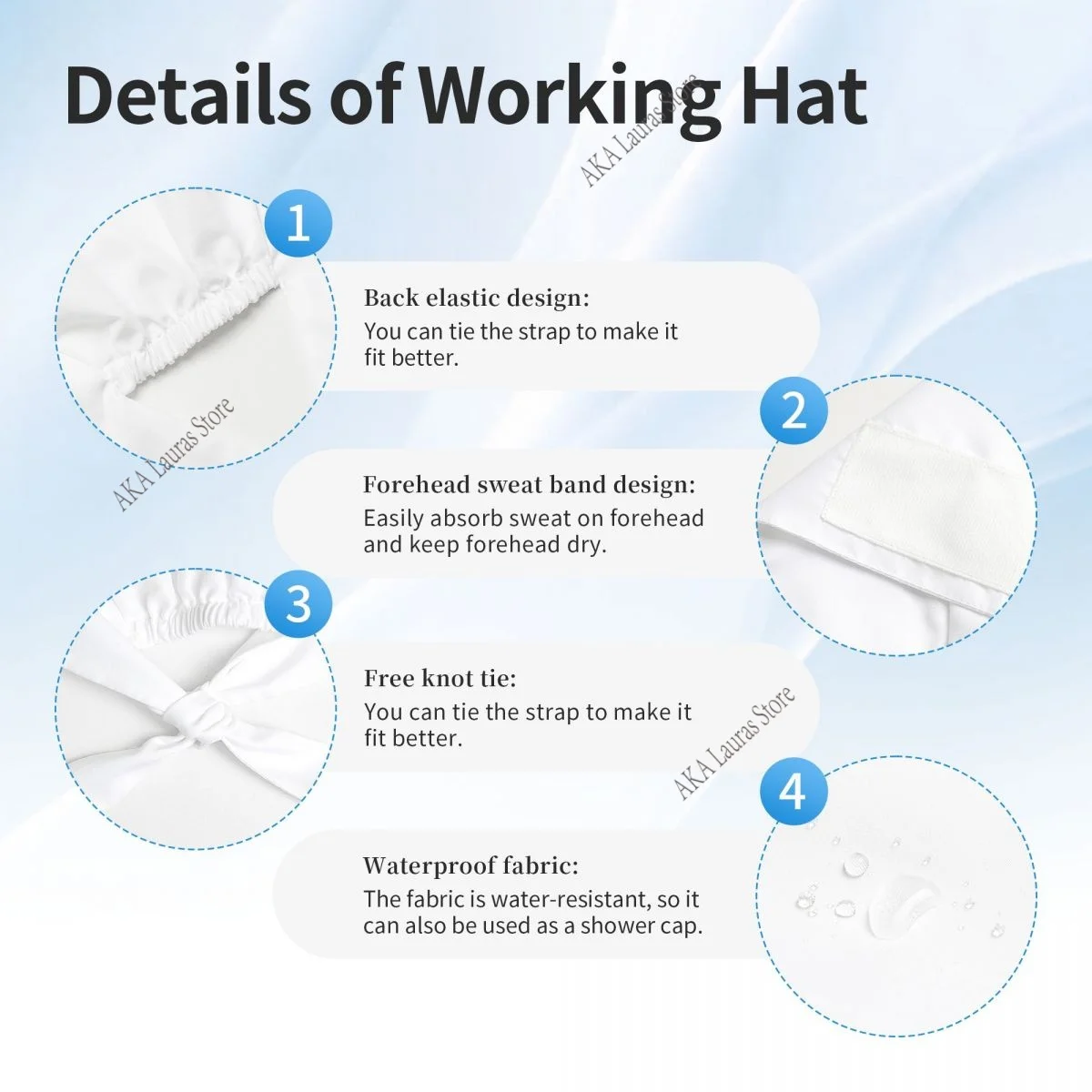 Panda Accessori infermieristici Cappello Scrub Berretto chirurgico Dentista Berretto da laboratorio per animali Berretto Scrub Anestesia Scrub Cap