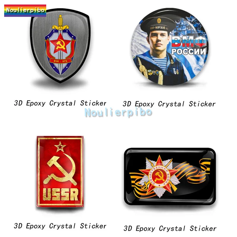 

3D Epoxy Resin Car Dome Sticker Russia Flag Map Bear PVC Car Motorcycle Trolley Case Mobile Laptop Waterproof Vinyl Sticker