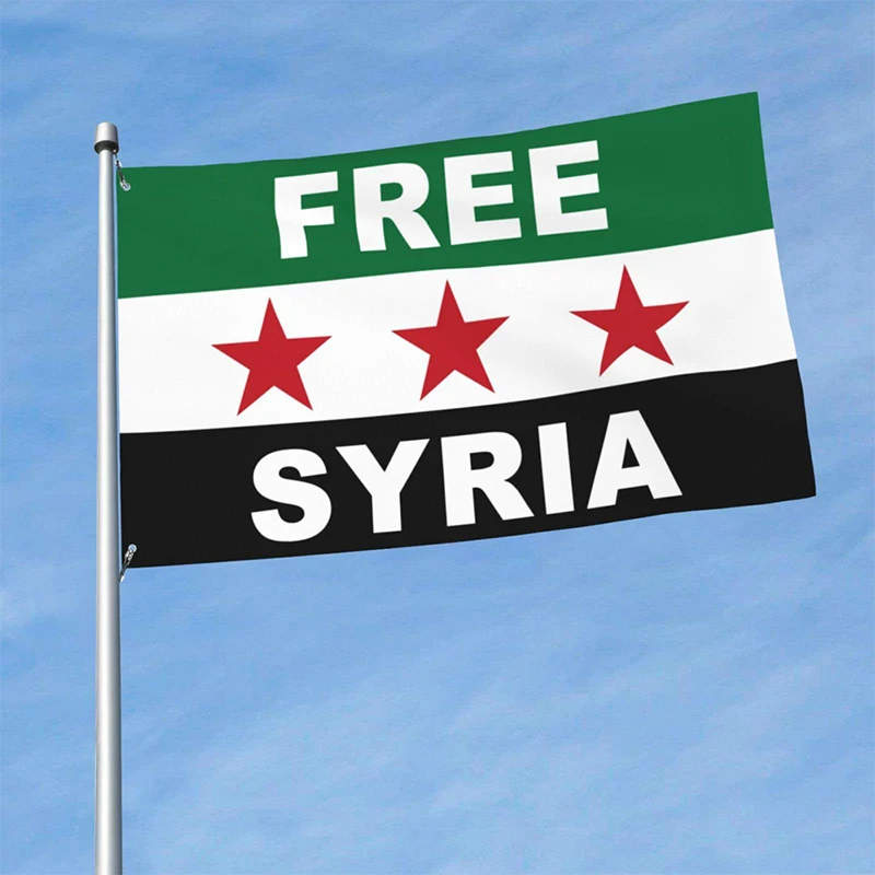 Syria Flag， 90x150cm，flag Of Syria Revolution， Syria Free People's Flag Hanging, High Quality 100% Polyester Flag Decoration