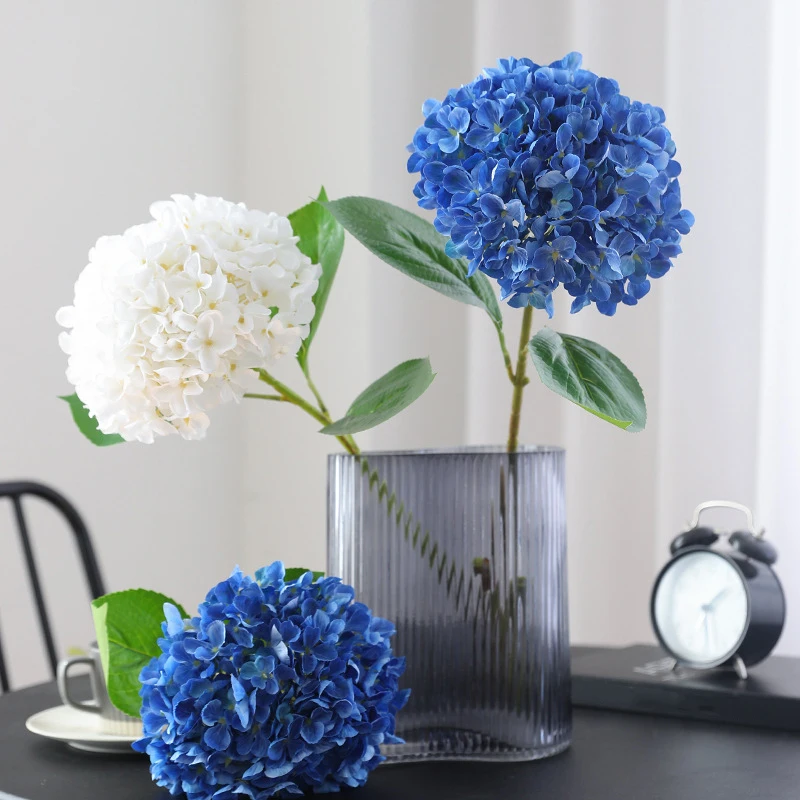 New Silk Simulation Hydrangea Flower European Style Home Decoration,Wedding Floor Arrangement Large Hydrangea Flower