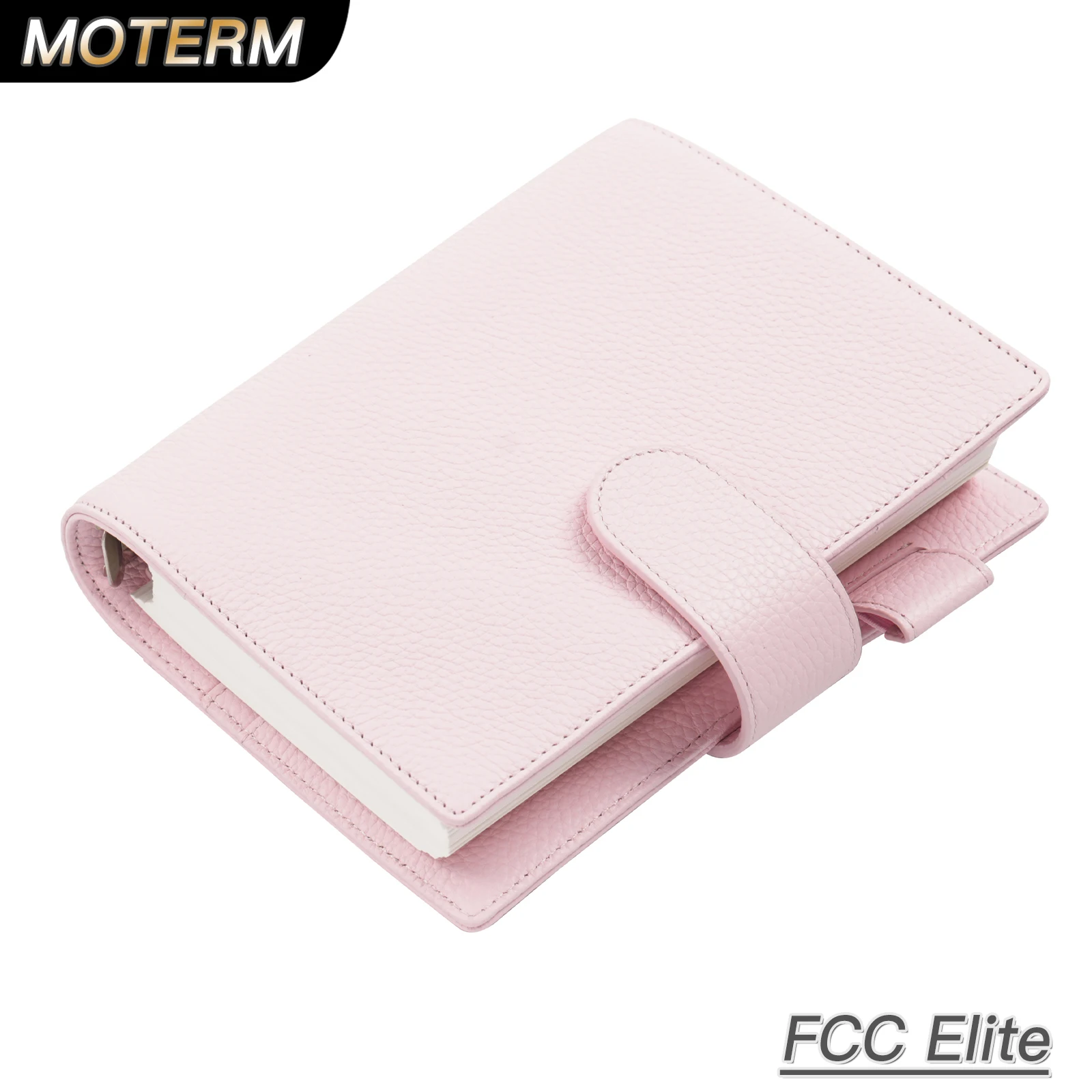 Moterm Franklin Covey Compact Size Elite Rings Planner Pebbled Grain Leather Notebook Cover Binder Organizer Journal