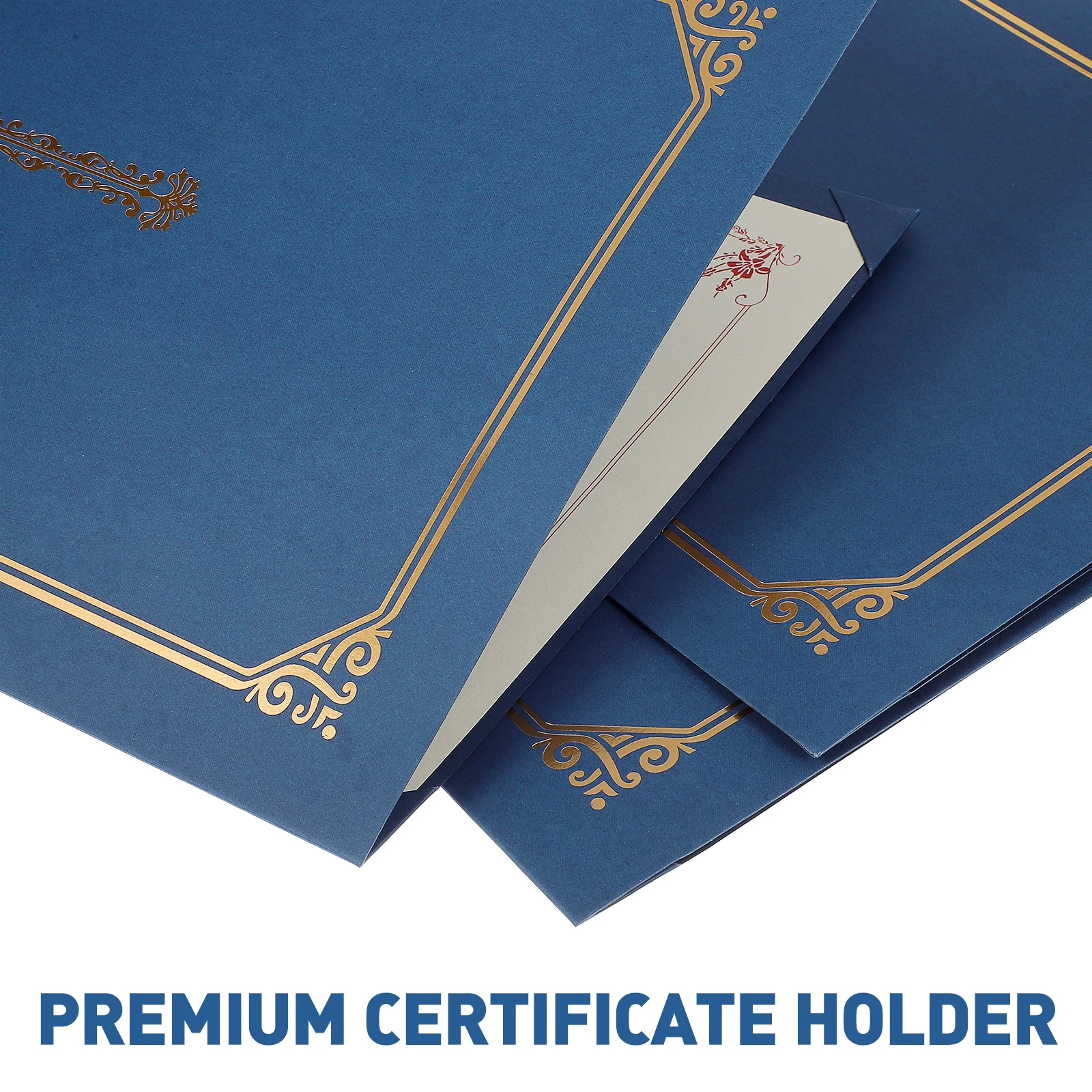 

4 Pcs Stylish A4 Certificate Cover Document Holder with Elegant Gold Foil Border for Awards Diplomas Protection