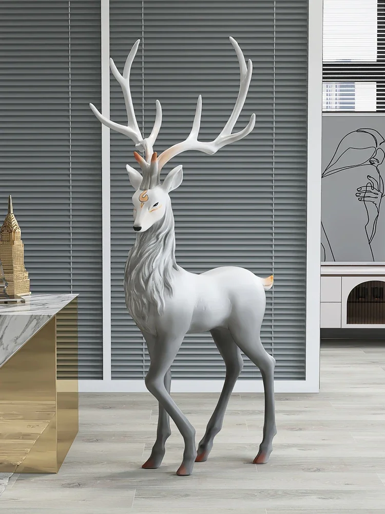 Nordic Deer Living Room Decoration Large Floor to Floor Creative Sofa, TV Cabinet, Decorative Entrance, New Home Gift