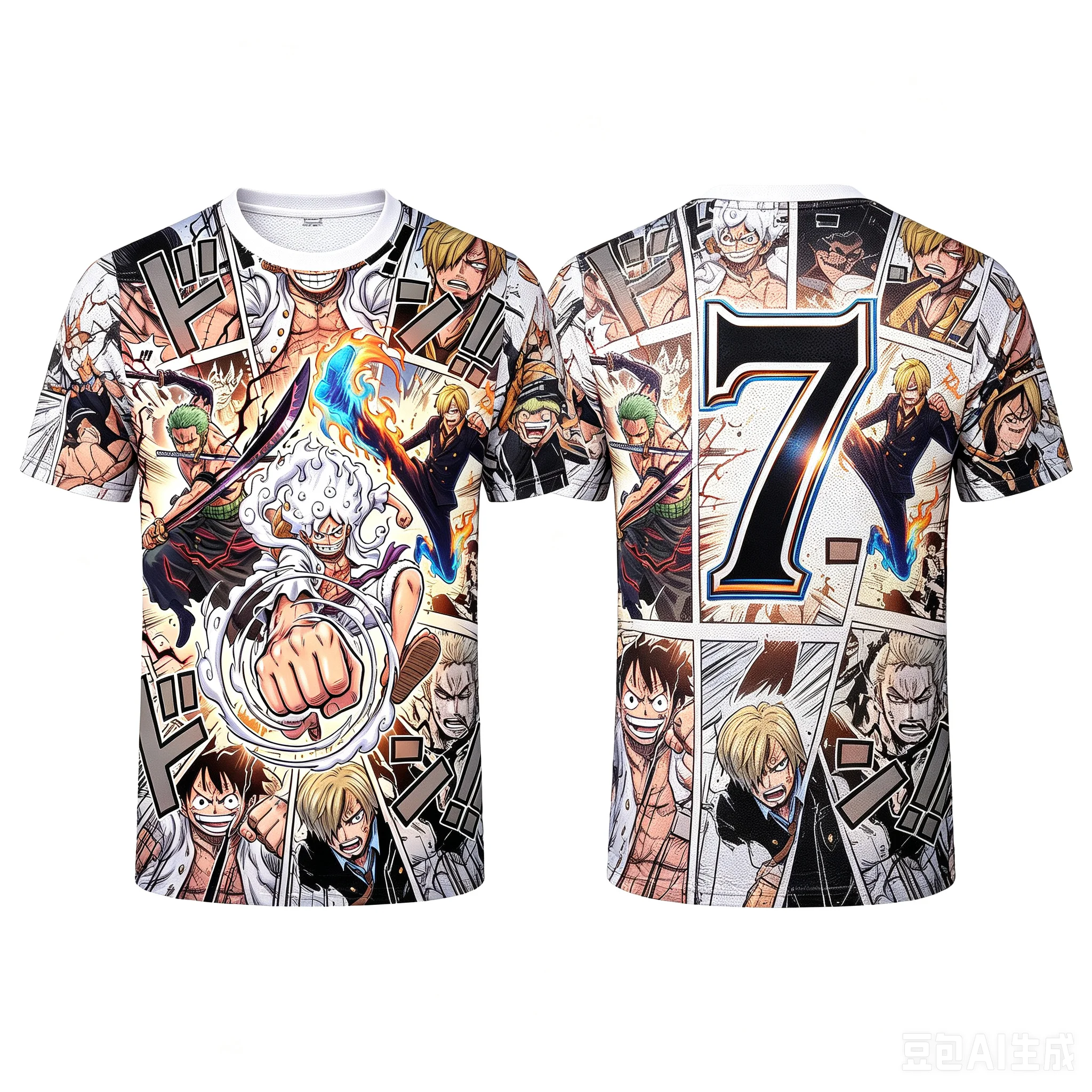 เสื้อยืดลายกราฟิกพิมพ์ 3 มิติ - 3D Printing One Piece บทวิจารณ์และราคา