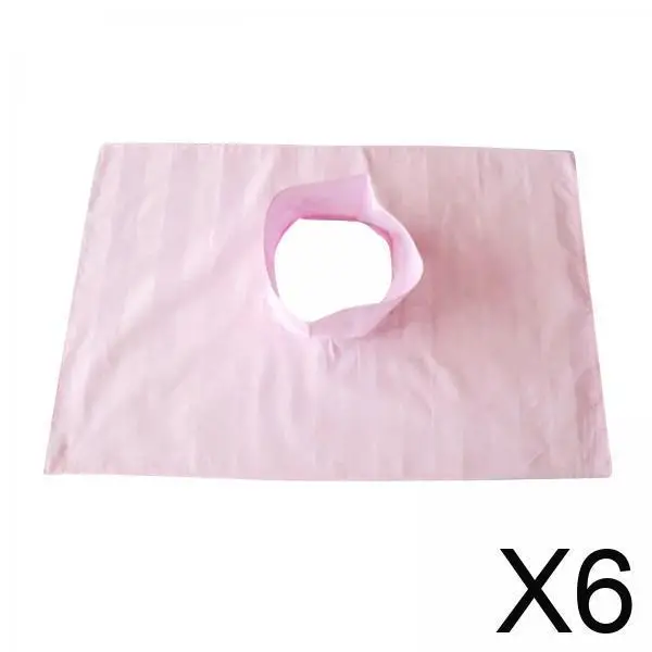 

Comfortable Satin Striped Massage Bed Cover Sheet Pure Cotton Reusable Head Pad Pillow Protector for Spa Salon Tables