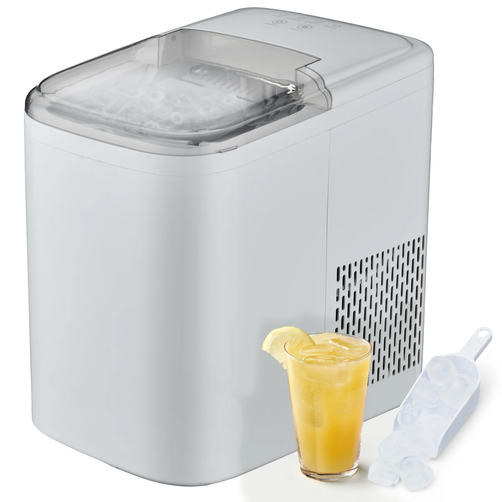 Automatic ice maker machine, Self- Cleaning, Countertop Size, 26 Pounds in 24 Hours, Cubes 6 Minutes, LED Control Panel, With a