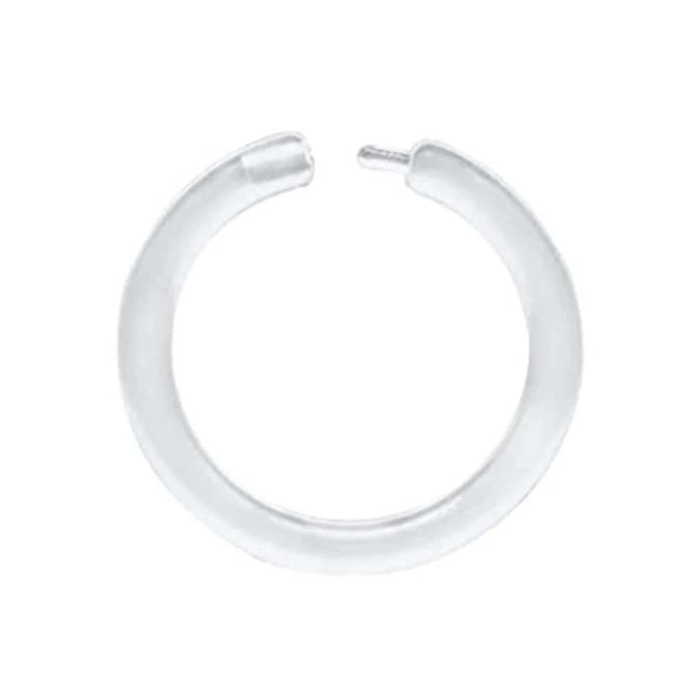 5pcs Clear Septum Ring Nose Hoop Rings Daith Retainer For Work Surgery Bioflex Cartilage Tragus Helix Lobe Earrings Plastic Lip