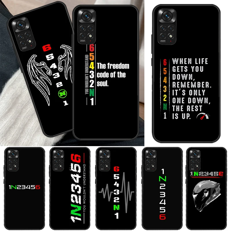 1N23456 Motorcycle Case For Xiaomi Redmi Note 11 Pro 8 9 11S 10S 9S Note 10 Pro Cover For Redmi 10 10C 9A 9C