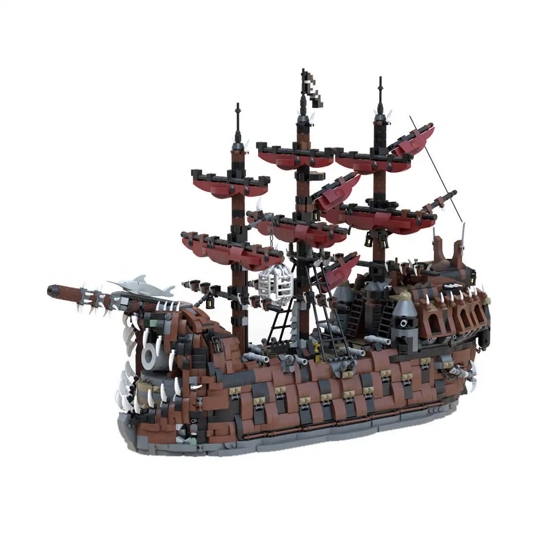 

Custom MOC-165091 Medieval Large Pirate Ship Model(5845PCS) Gift for Christmas