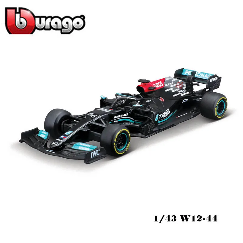 Bburago 1:43 2021 Mercedes F1 W12 E Performance #44 #77 Alloy Luxury Vehicle Diecast Cars Model Toy Collection Gift