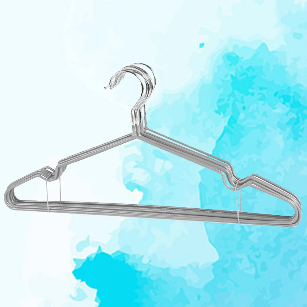 

10 Pcs Non Clothes Metal Coat Hangers Laundry Suit Hangers Lightweight No Edges for Coats Jackets Dresses Trousers