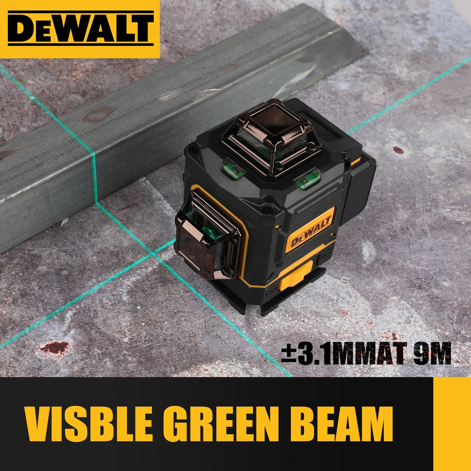 

Лазерный уровень DEWALT для наружных работ, зеленый луч: четырехсторонний, 360° ° Самовыравнивающийся, вертикальный 3-4D, 16 линий, функция точной вертикальной перекрестной разметки