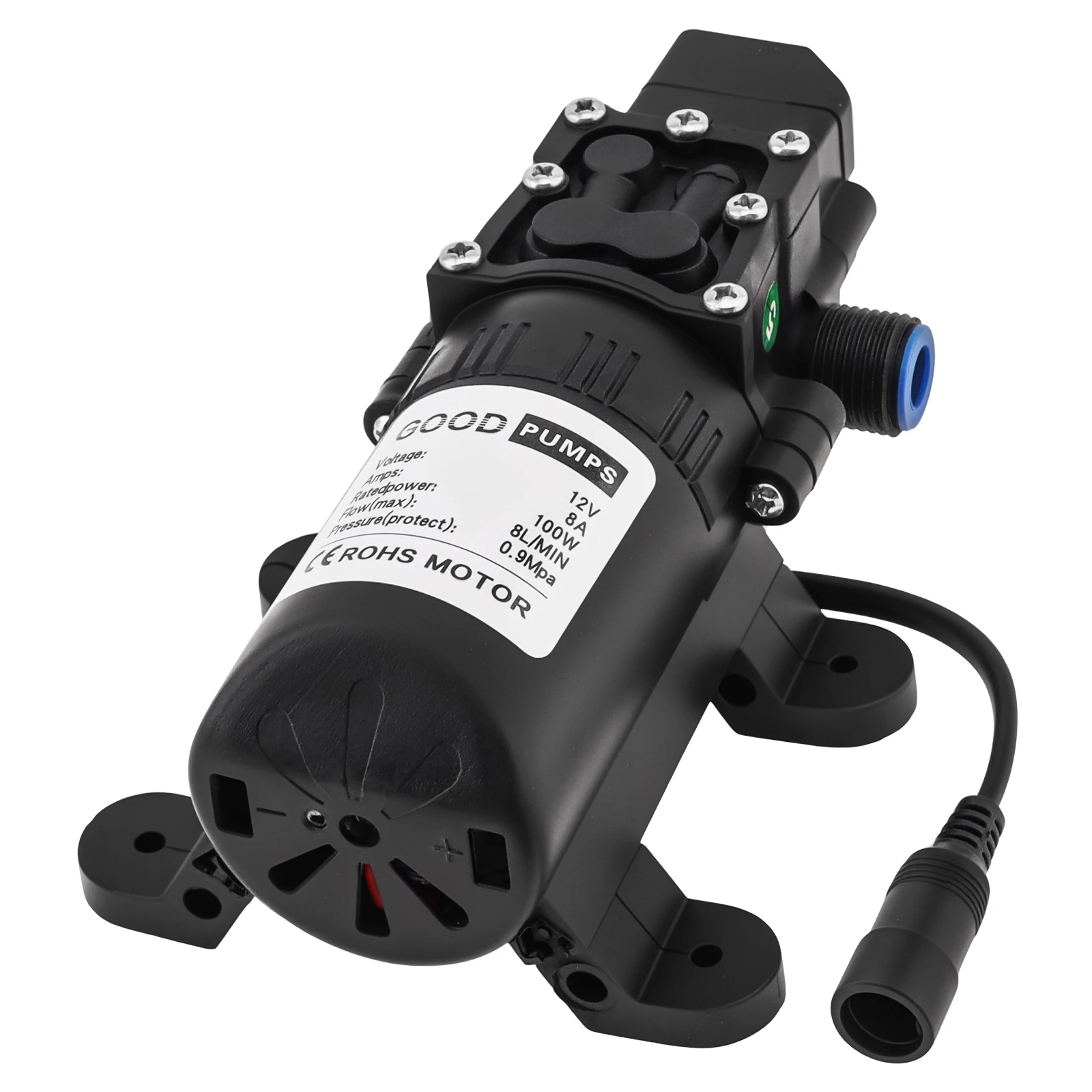 Electric Pressure Washer Pump Motor 100W 160PSI 12V DC Water Transfer Pump Diaphragm Self Priming Sprayer Water Pump