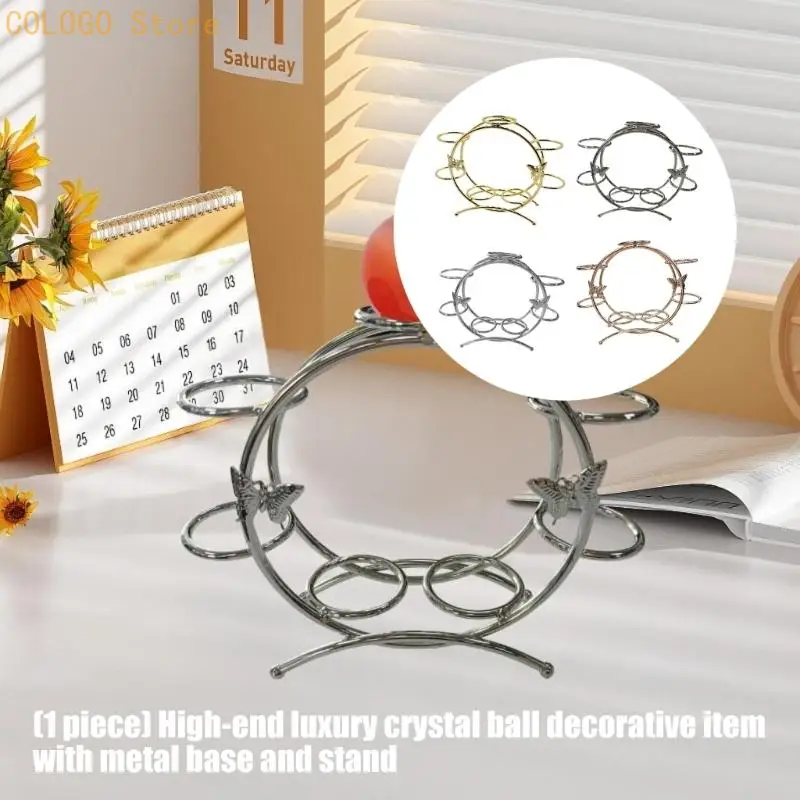 Sphere Display Holder Stand for Tabletop Shelf and Mantel Placement D0LD