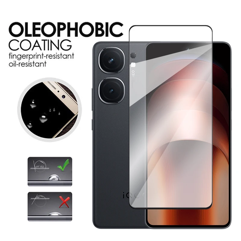 4in1 For IQOO Neo9 Pro Glass For IQOO Neo6 Neo7 Neo8 Neo9 Pro Tempered Glass 2.5D Full Cover Screen Protector For Neo9 Lens Film