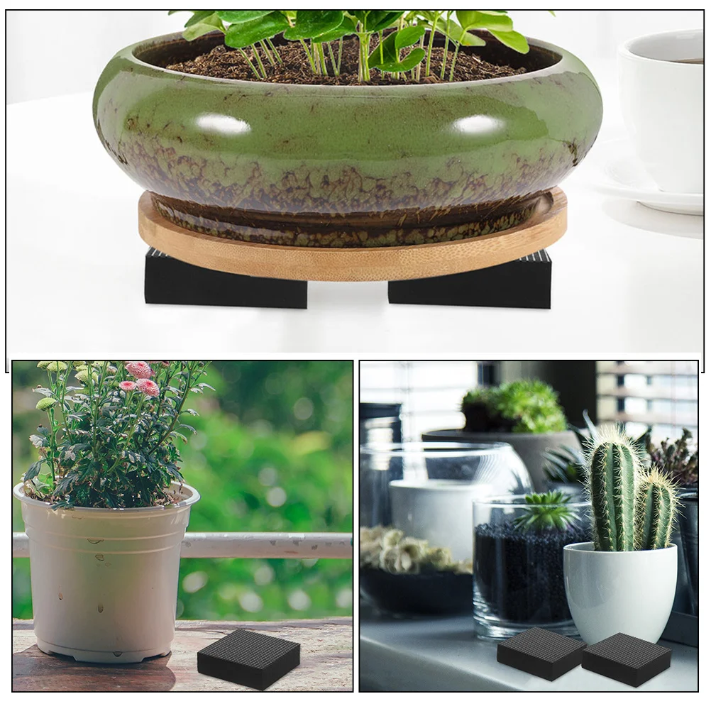 4 قطعة وسادة الزهرية تنفس شبكة حصيرة لحماية تصريف التربة زارع اناء للزهور منصات سفلية كوستر صافي