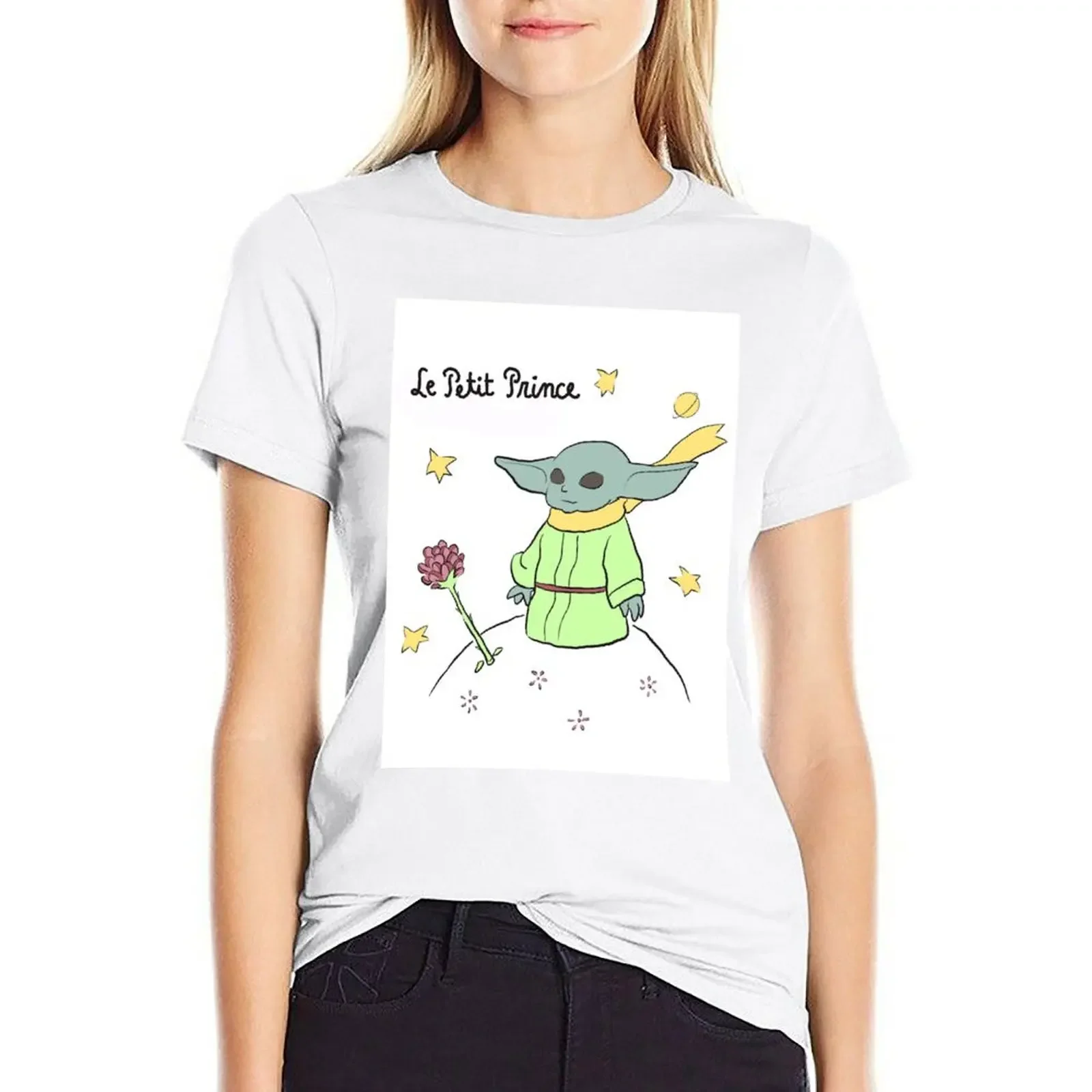 

Le petit prince of the galaxy T-shirt animal print shirt for girls hippie clothes t-shirt dress for Women long