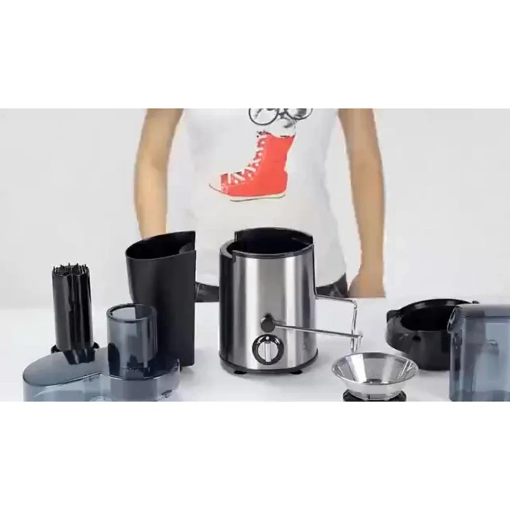 عصارة كهربائية 800 واط، كسارة عصير الفواكه والخضروات مع سرعتين، سهلة التنظيف