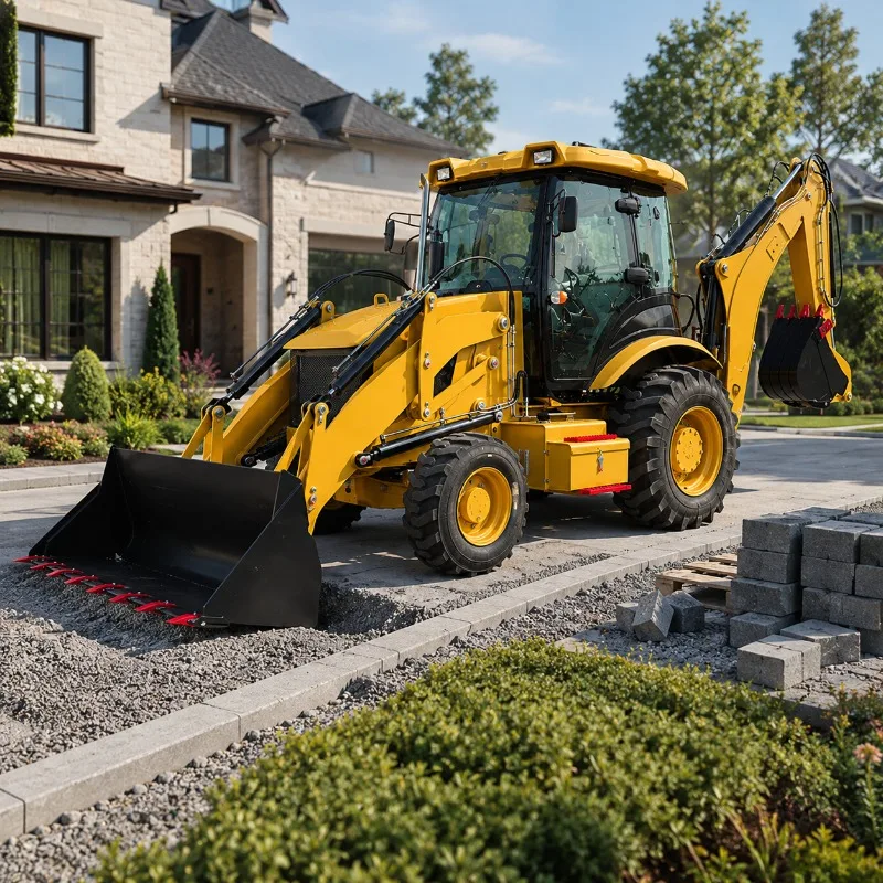 Backhoe Loader 4x4 Diesel Two End Operation Wheel Loader Digging Machine Construction Use Stable Work Customized