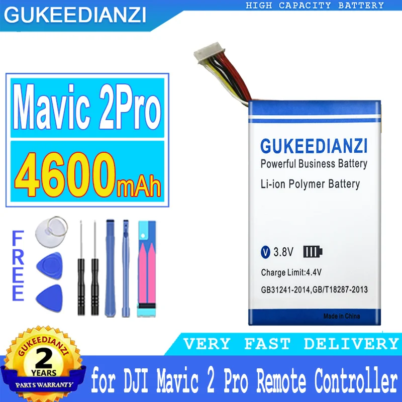 

4600mAh GUKEEDIANZI Battery 623758-1S2P for DJI Mavic 2 Pro 2pro mavic 2 Zoom, RC1A Remote Controller Big Power bateria