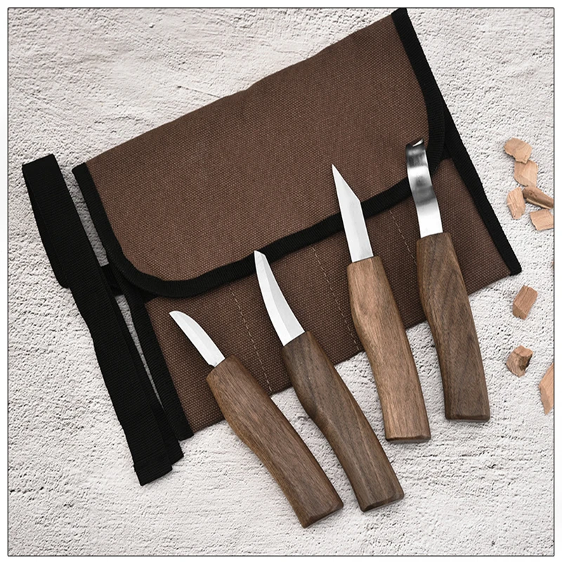 

1/4/7PCS DIY Hand Chisel Wood Carving Tools Spoon Knife Woodcut Woodcarving Cutter Chip Knives Woodworking Hand Spoon