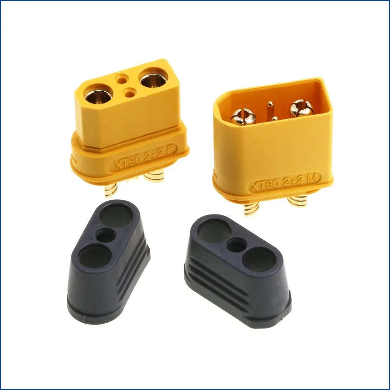 1pcs Original XT90I Male and Female Plug T Plug Interface Connector XT90 with Signal Pin Planting Machine XT90i 2+2 Plugs