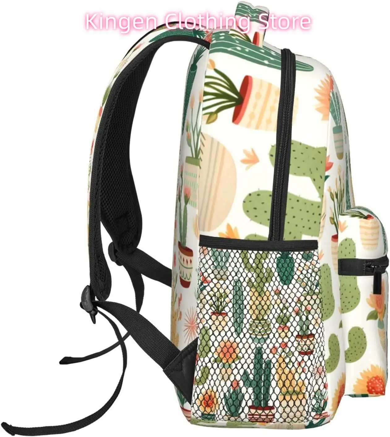 노트북 가방 학교로 귀여운 만화 선인장 경량 노트북 배낭 경량 다목적 여행 캐주얼 데이 팟 남여