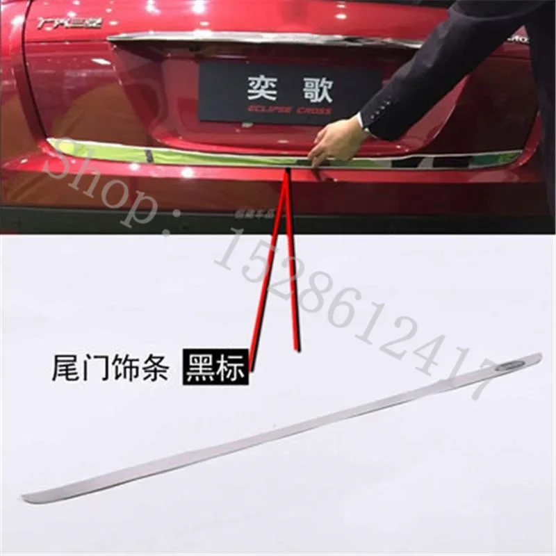 for Mitsubishi Eclipse Cross 2018-2023 stainless steel tail Rear Trunk lid trim cover Trunk light bar Car Accessories