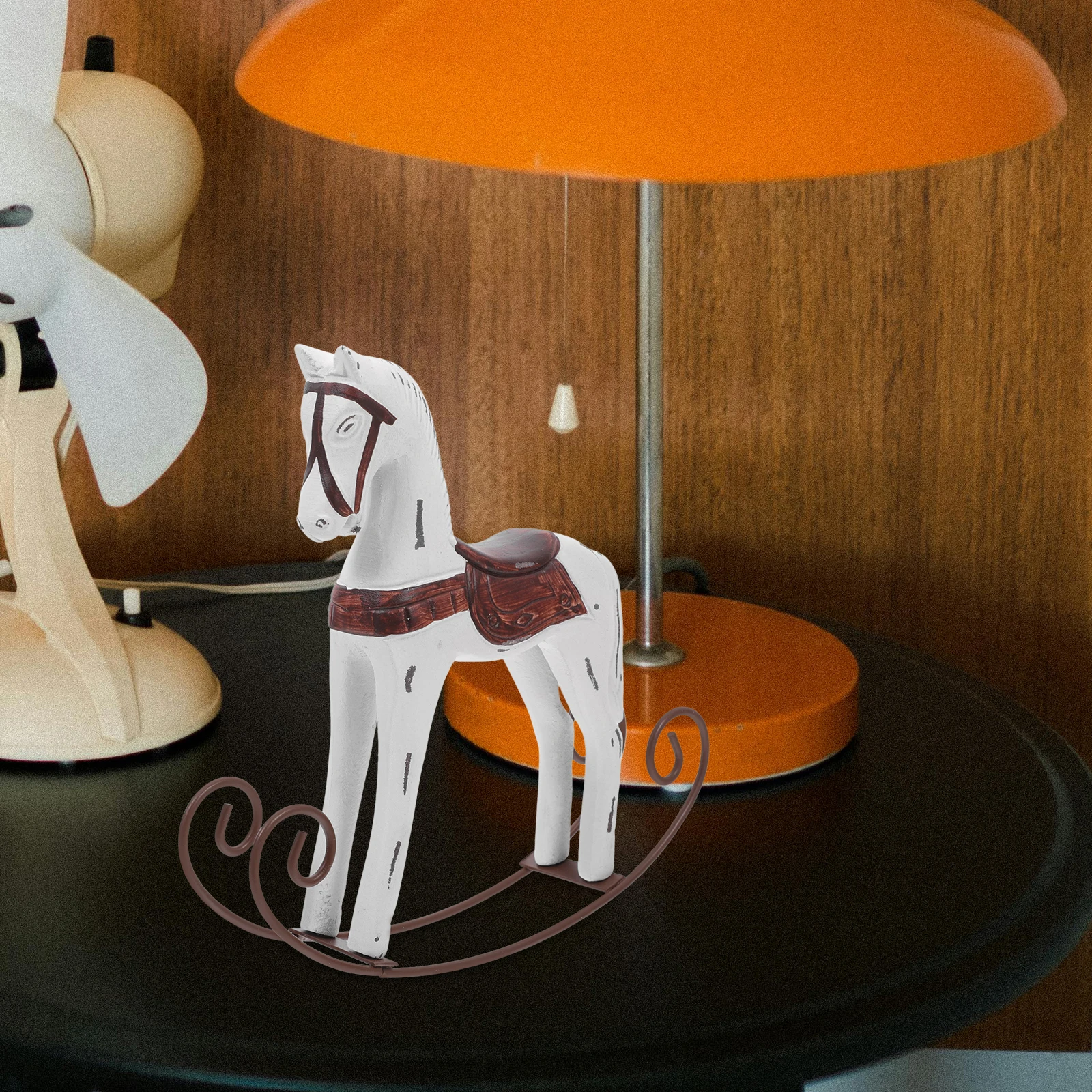 

Retro Wooden Horse Handmade Crafts Stable Creative Painting Decorations Christmas Cafe Living Room Home